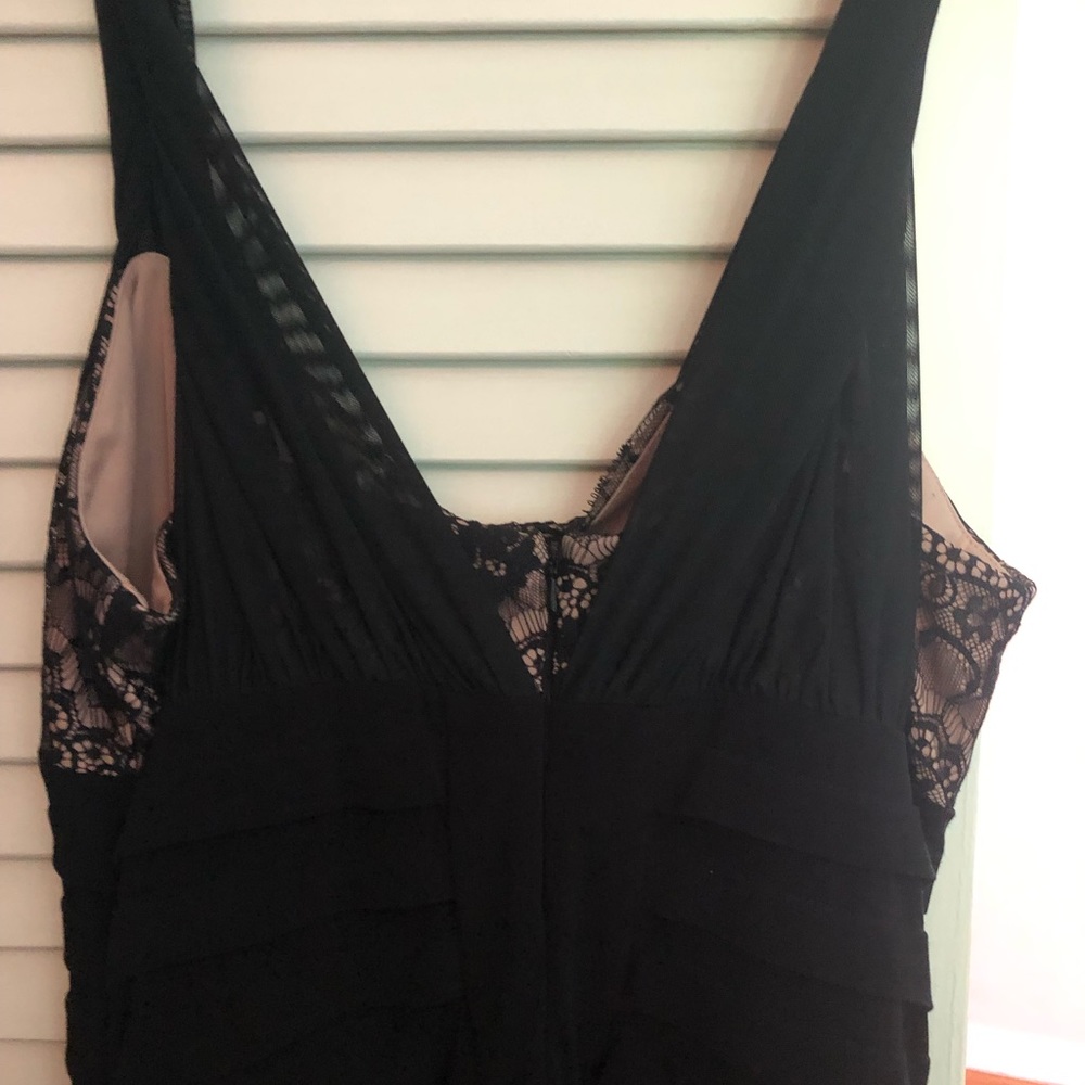 Max & Cleo black dress with pink and lace accents